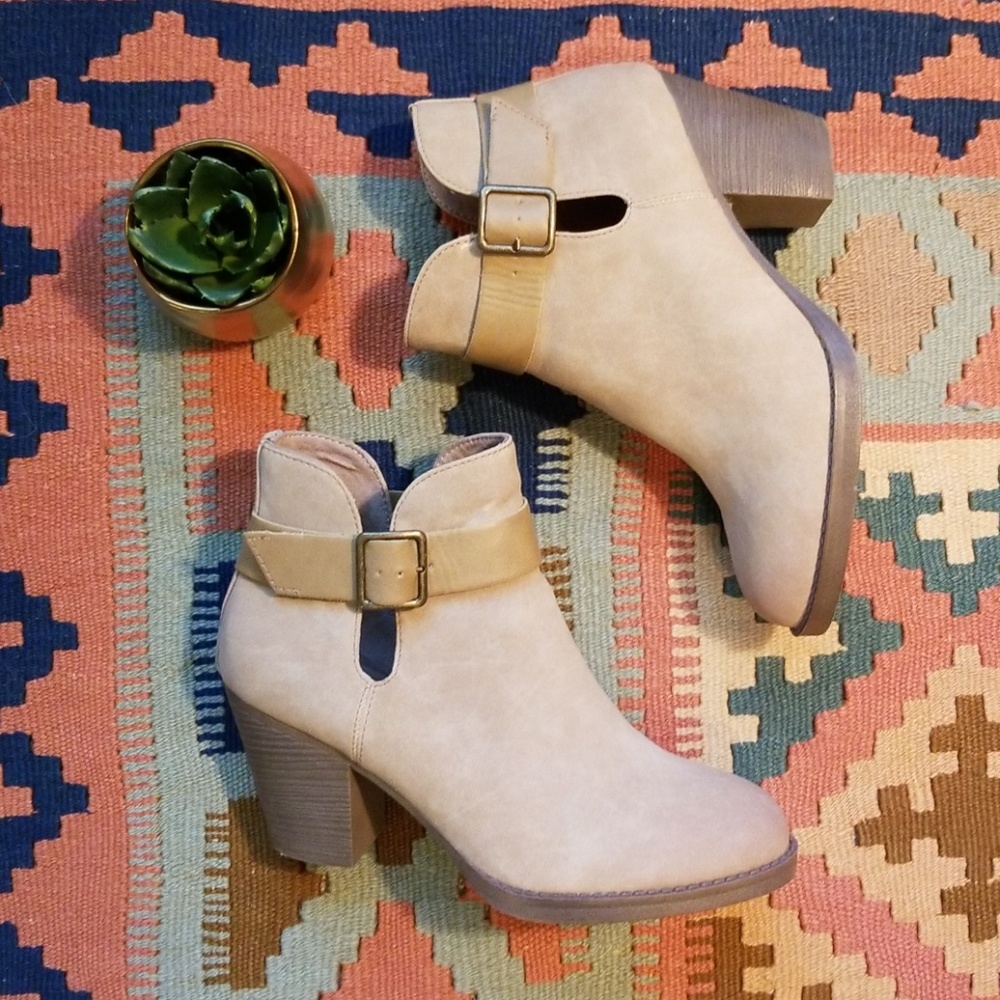 BC Born in California Vegan Taupe Booties